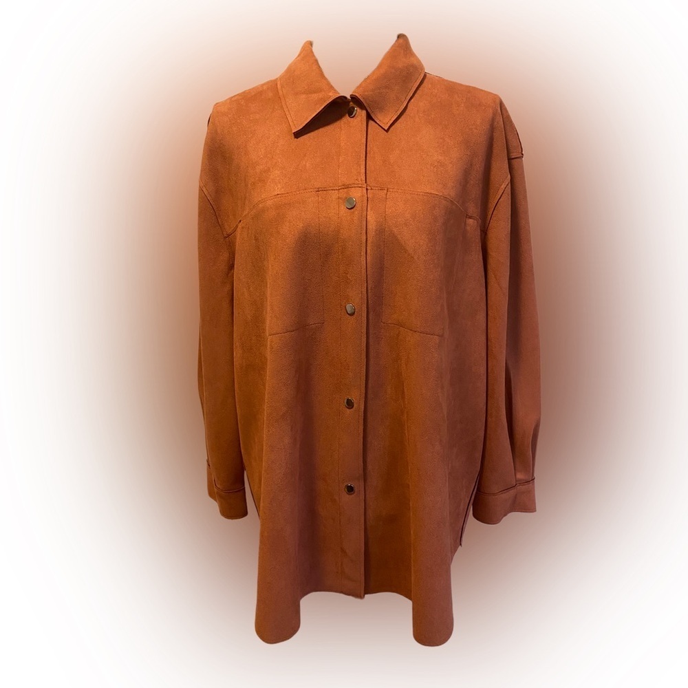 TRUTH By Republic Faux Suede Jacket, Size 1X